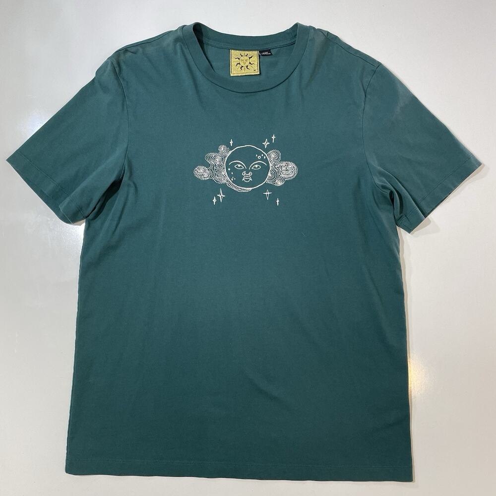 Lazy Oaf x Laura Callaghan Moon Embroidered T-shirt Designer Avant Garde Medium